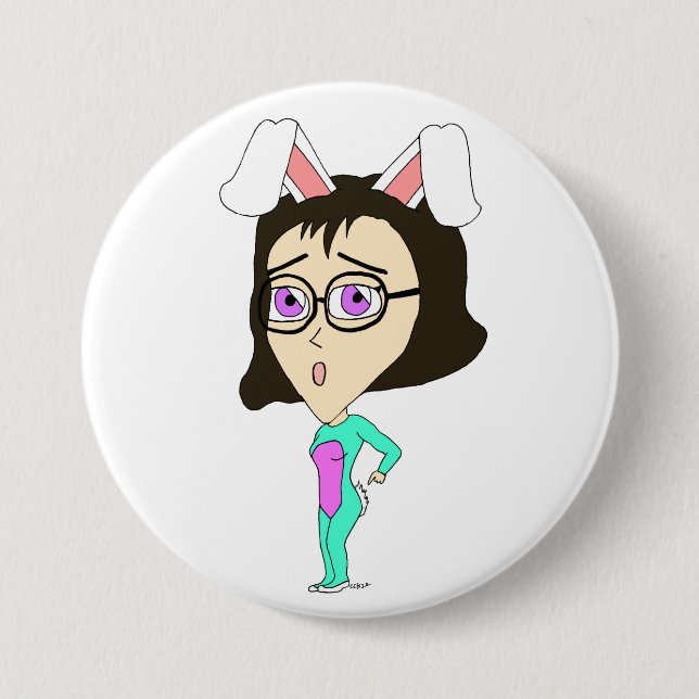 chibi bunnygirl  7.5 cm round badge (Front)