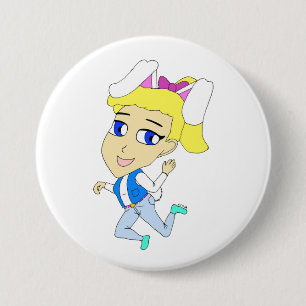 chibi bunnygirl 7.5 cm round badge