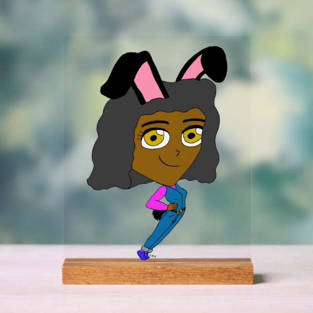 chibi bunnygirl  acrylic sign (Neutral)