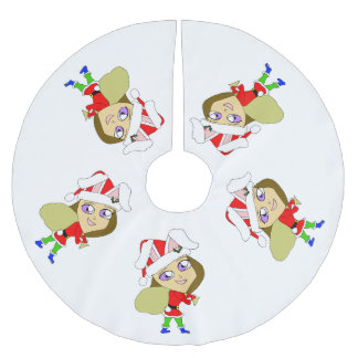 chibi bunnygirl brushed polyester tree skirt