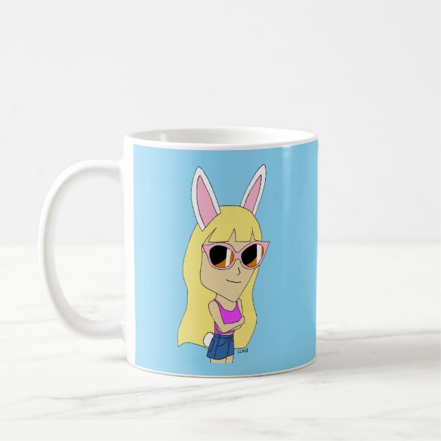 chibi bunnygirl   coffee mug (Left)