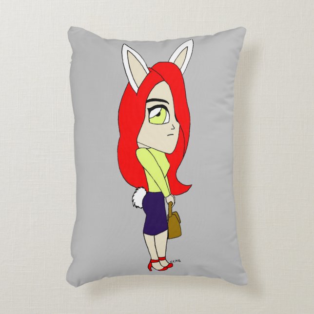 chibi bunnygirl decorative cushion (Front(Vertical))
