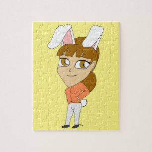 chibi bunnygirl   jigsaw puzzle