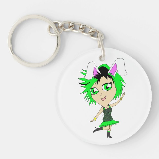 chibi bunnygirl  key ring (Front)