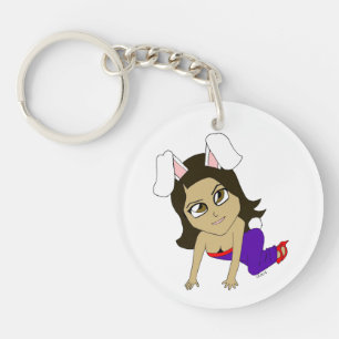 chibi bunnygirl key ring