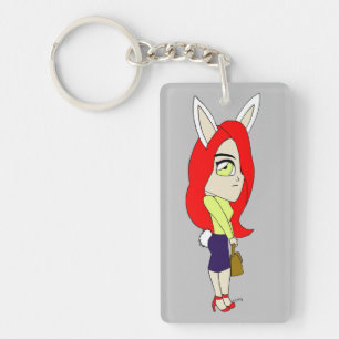 chibi bunnygirl key ring