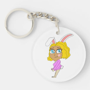 chibi bunnygirl key ring