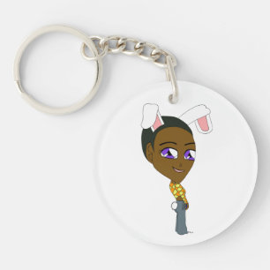 chibi bunnygirl   key ring