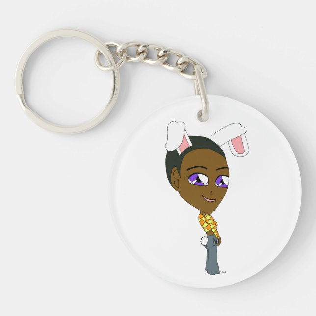 chibi bunnygirl   key ring (Front)