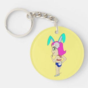 chibi bunnygirl   key ring