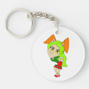 chibi bunnygirl   key ring