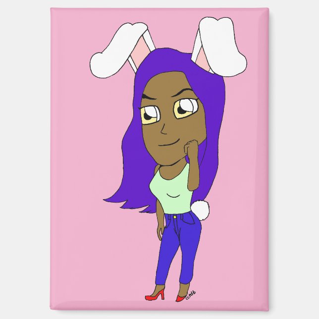 Chibi Bunnygirl Magnet (Front)