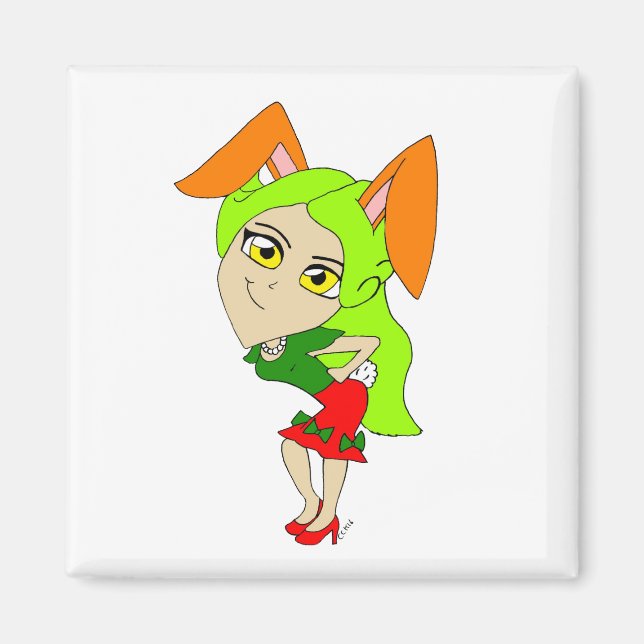 chibi bunnygirl    magnet (Front)