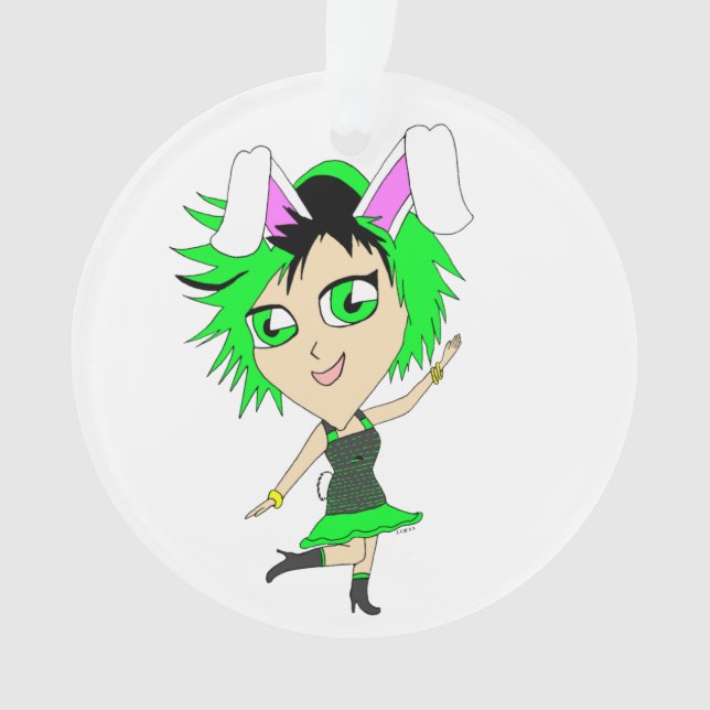 chibi bunnygirl     ornament (Front)