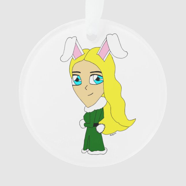 chibi bunnygirl     ornament (Front)