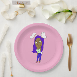 Chibi Bunnygirl Paper Plate