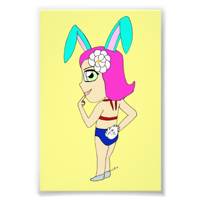 chibi bunnygirl   photo print (Front)