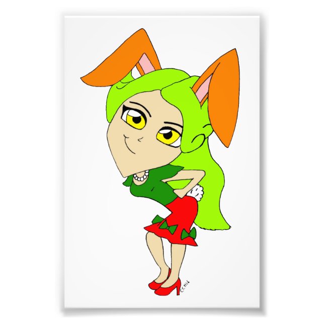 chibi bunnygirl   photo print (Front)