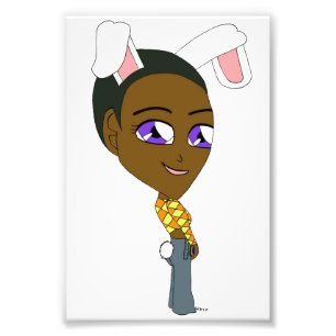 chibi bunnygirl   photo print