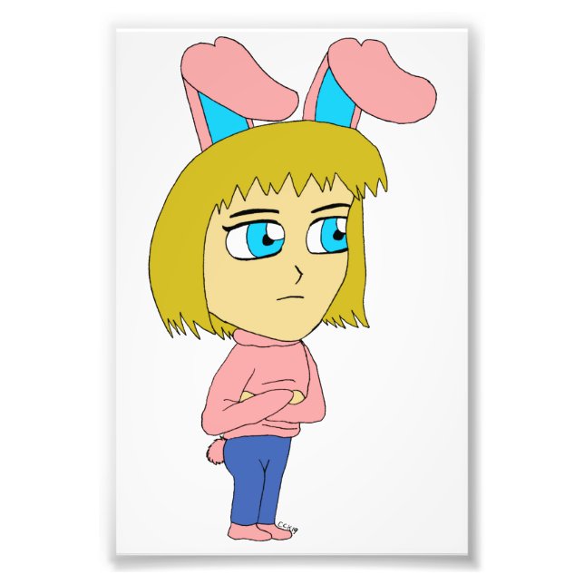 chibi bunnygirl photo print (Front)