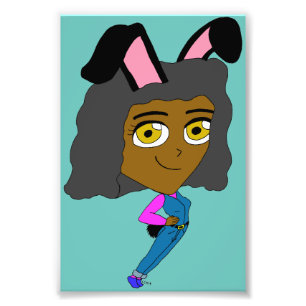 chibi bunnygirl  photo print