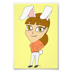 chibi bunnygirl photo print