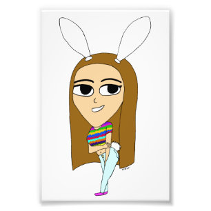 chibi bunnygirl photo print