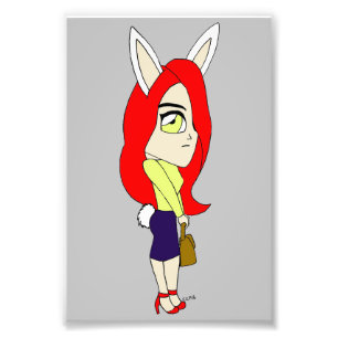 chibi bunnygirl photo print