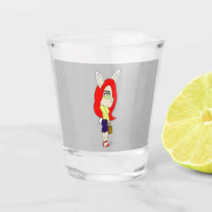 chibi bunnygirl  shot glass