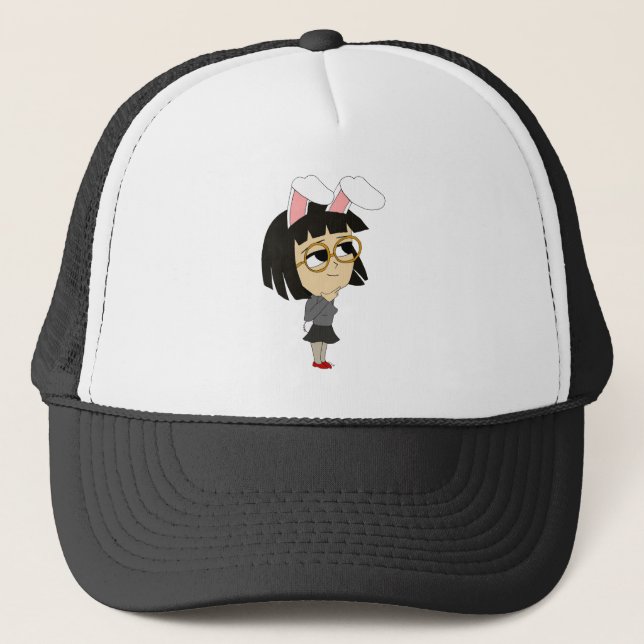 chibi bunnygirl  trucker hat (Front)