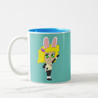 chibi bunnygirl Two-Tone coffee mug