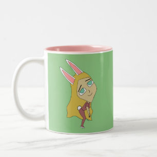 chibi bunnygirl Two-Tone coffee mug