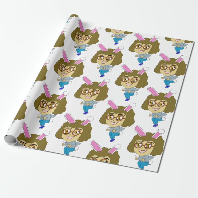 chibi bunnygirl  wrapping paper (Unrolled)