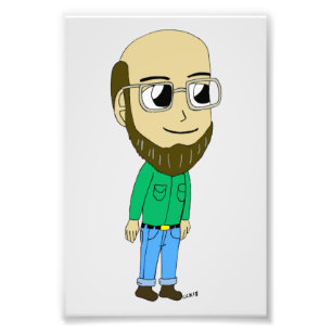 chibi  button photo print