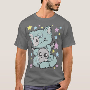 Chibi Cat Kawaii Anime Neko Goth Fairy Kei T-Shirt