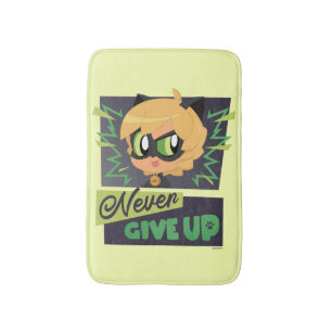 Chibi Cat Noir Never Give Up Bath Mat