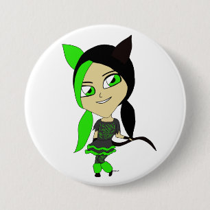 chibi catgirl  7.5 cm round badge