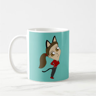chibi catgirl    coffee mug