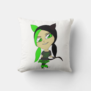 chibi catgirl  cushion
