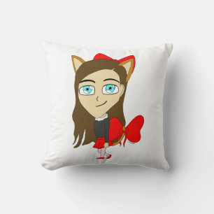 chibi catgirl cushion