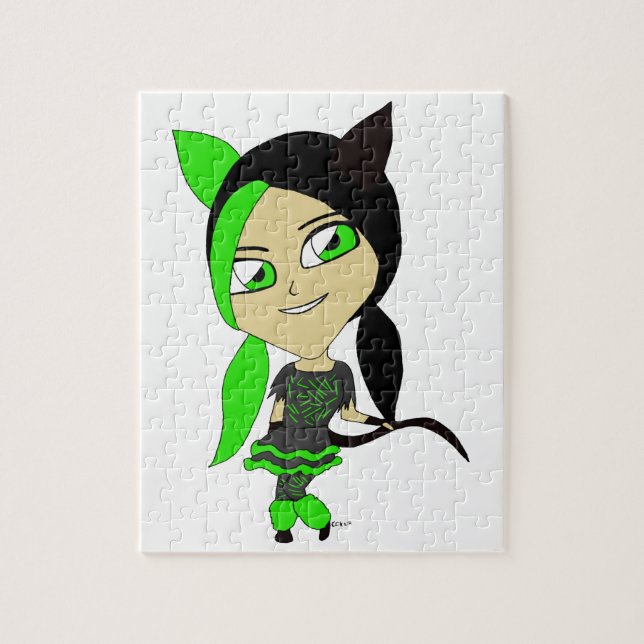 chibi catgirl  jigsaw puzzle (Vertical)