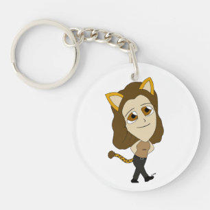 chibi catgirl  key ring