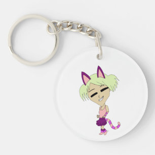 chibi catgirl key ring