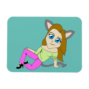 chibi catgirl    magnet