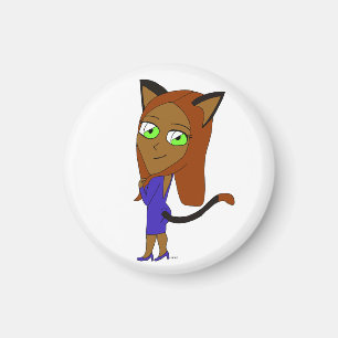 chibi catgirl   magnet