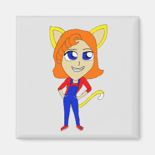 chibi catgirl   magnet