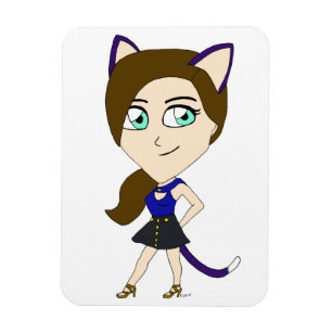 chibi catgirl magnet