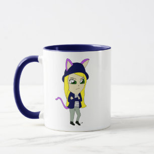chibi catgirl mug