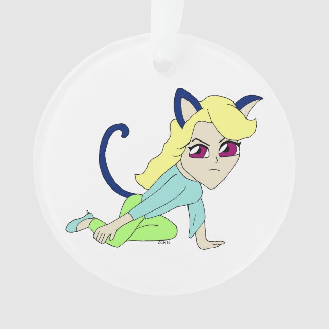 chibi catgirl   ornament (Front)