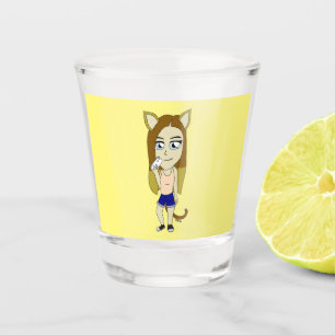Chibi Catgirl Shot Glass